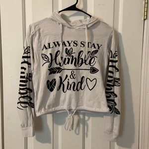 Black and white cropped long sleeve.